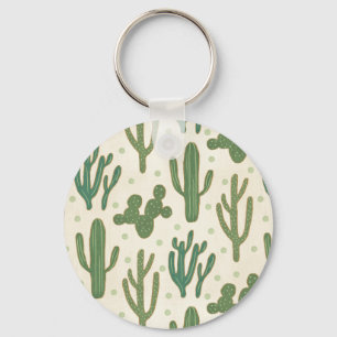 Southwest Geo Step   Desert Cactus Pattern Keychain
