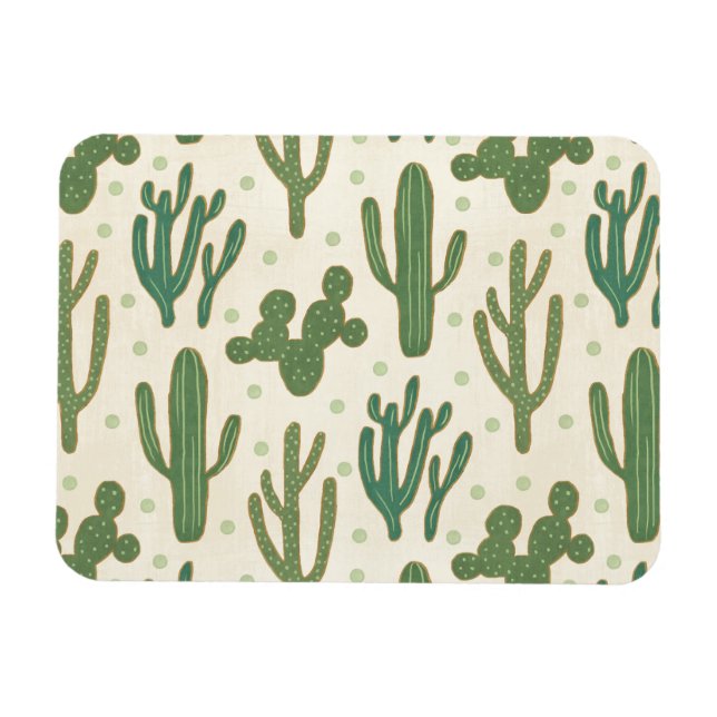 Southwest Geo Step | Desert Cactus Pattern Magnet (Horizontal)