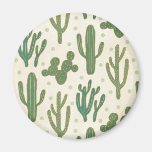 Southwest Geo Step Desert Cactus Pattern Magnet