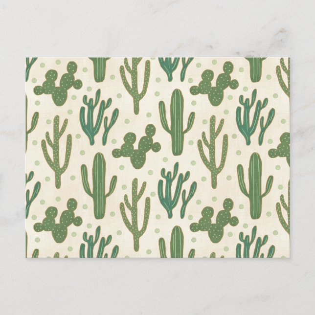 Southwest Geo Step | Desert Cactus Pattern Postcard (Front)