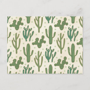 Southwest Geo Step Desert Cactus Pattern Postcard