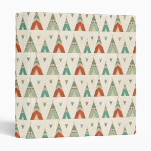 Southwest Geo Step   Geometric Teepee Pattern Binder