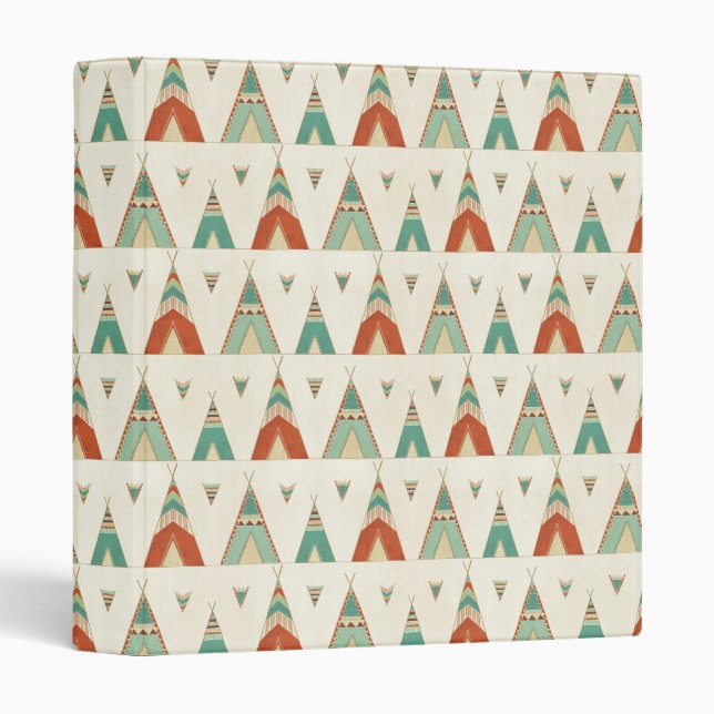 Southwest Geo Step | Geometric Teepee Pattern Binder (Front/Spine)