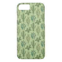 Southwest Geo Step | Green Cactus Pattern