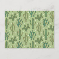 Southwest Geo Step | Green Cactus Pattern