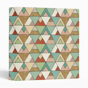 Southwest Geo Step   Hand Drawn Tribal Pattern Binder