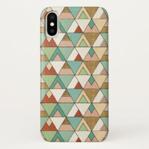 Southwest Geo Step   Hand Drawn Tribal Pattern iPhone X Case