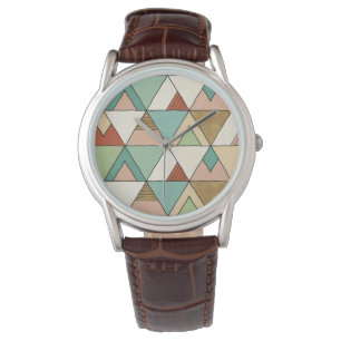 Southwest Geo Step Hand Drawn Tribal Pattern Watch