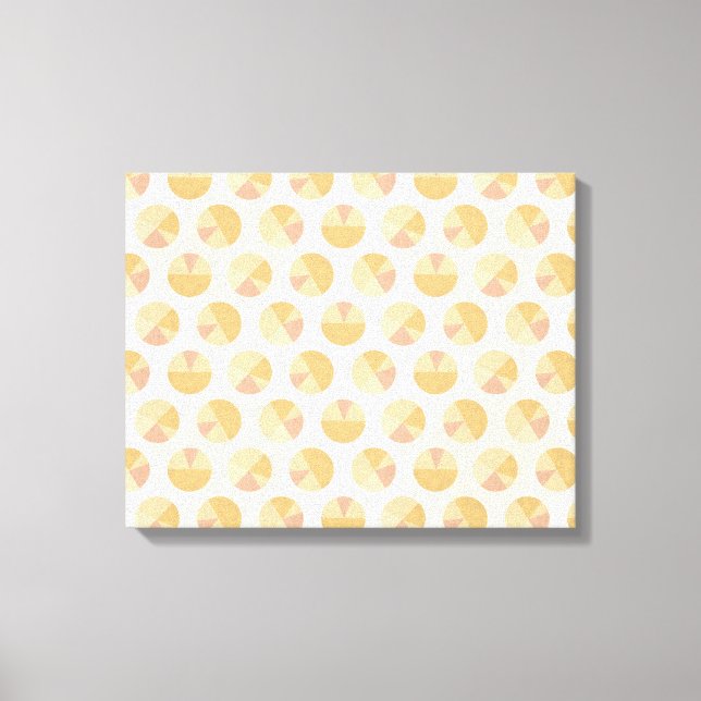 Southwest Geo Step | Orange Circle Pattern Canvas Print (Front)
