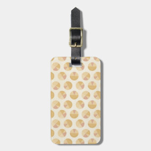 Southwest Geo Step   Orange Circle Pattern Luggage Tag