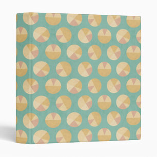 Southwest Geo Step   Orange & Green Circle Pattern Binder
