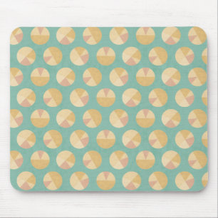 Southwest Geo Step Orange & Green Circle Pattern Mouse Pad