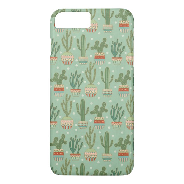 Southwest Geo Step | Potted Cactus Pattern Case-Mate iPhone Case (Back)
