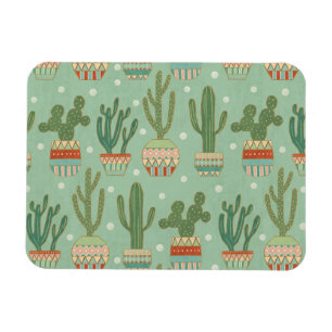 Southwest Geo Step Potted Cactus Pattern Magnet