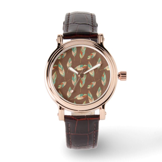 Southwest Geo Step | Southwest Feather Pattern Watch (Front)