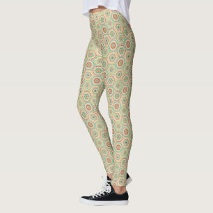 Southwest Geo Step   Southwest Hexagon Pattern Leggings