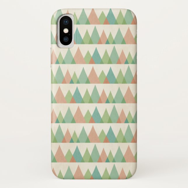 Southwest Geo Step | Teal & Coral Triangles Case-Mate iPhone Case (Back)