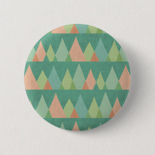 Southwest Geo Step Teal Triangle Pattern 2 Inch Round Button