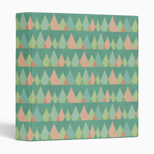 Southwest Geo Step   Teal Triangle Pattern Binder