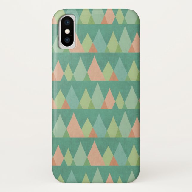 Southwest Geo Step | Teal Triangle Pattern Case-Mate iPhone Case (Back)
