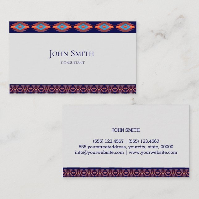 Southwest geometric design business card (Front/Back)