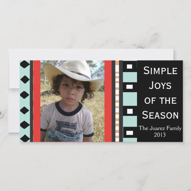 Southwest Geometric Holiday -Customizable Card (Front)