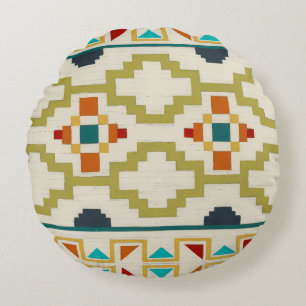 Southwest Geometry I Round Pillow