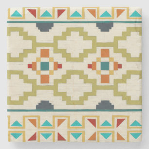 Southwest Geometry I Stone Coaster