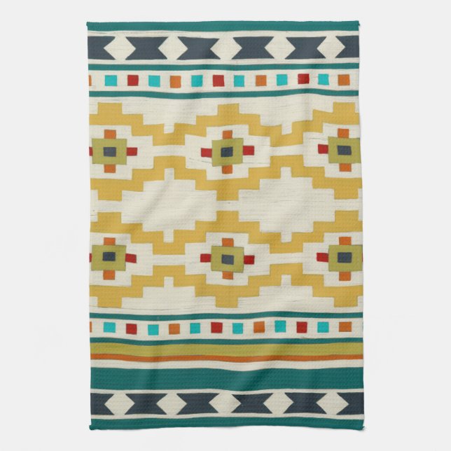 Southwest Geometry III Kitchen Towel (Vertical)
