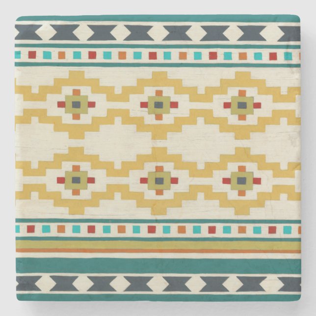 Southwest Geometry III Stone Coaster (Front)