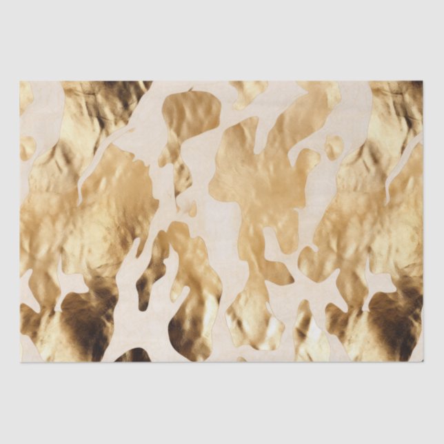 Southwest Gold White Cowhide Tissue Paper (Front)