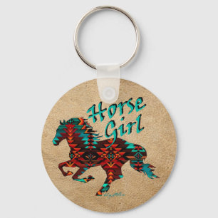 Southwest Horse, Horse Girl Keychain