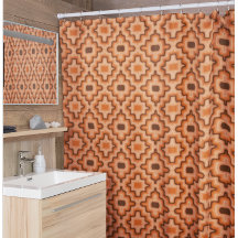 Southwest Inspired Retro Pattern Shower Curtain