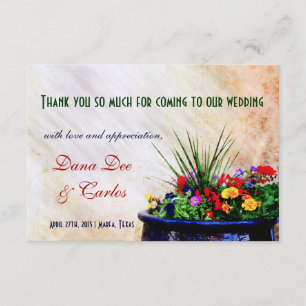 Southwest-inspired Wedding Gift Bag Thank You Card