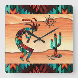 Southwest Kokopell Square Wall Clock