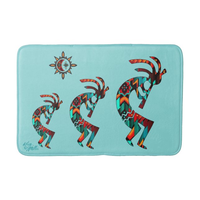 Southwest Kokopelli Bath Mat (Front)