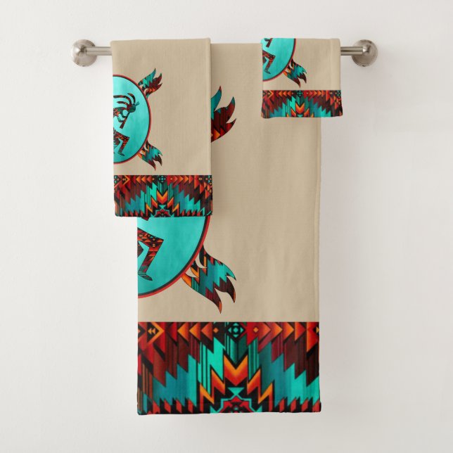 Southwest Kokopelli Bath Towel Set (Insitu)