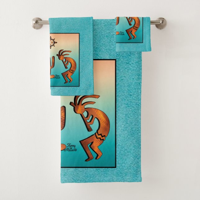 Southwest Kokopelli Bath Towel Set (Insitu)