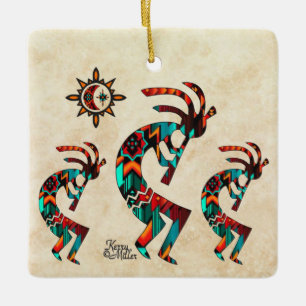 Southwest Kokopelli Ceramic Ornament