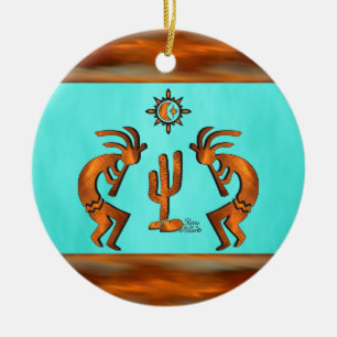 Southwest Kokopelli Ceramic Ornament