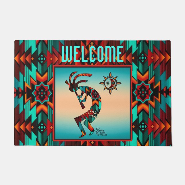 Southwest Kokopelli Doormat (Front)