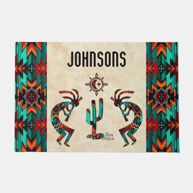Southwest Kokopelli Doormat (Front)