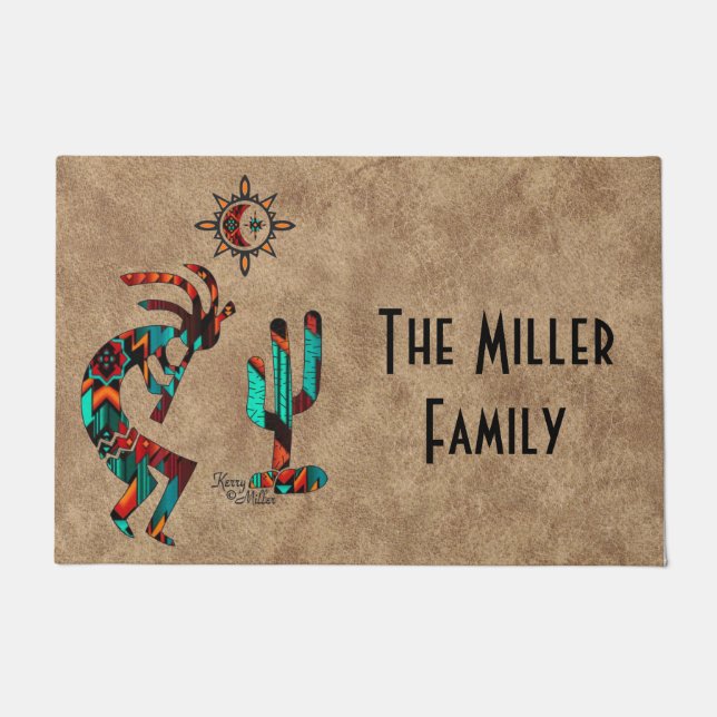 Southwest Kokopelli  Doormat (Front)
