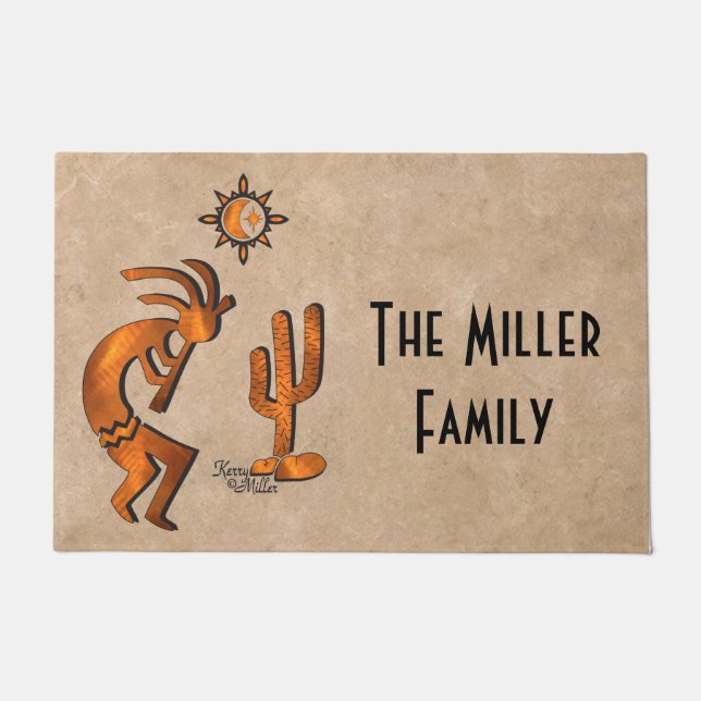 Southwest Kokopelli  Doormat (Front)
