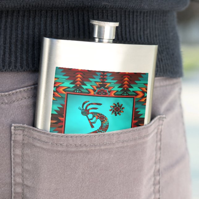 Southwest Kokopelli Hip Flask (In Situ)