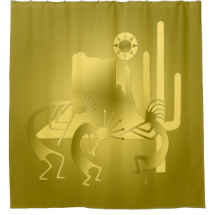 Southwest Kokopelli in Gold