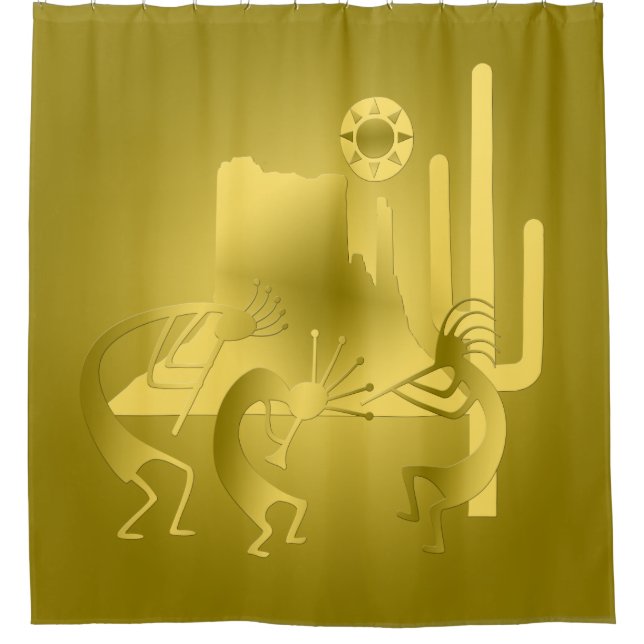 Southwest Kokopelli in Gold (Front)