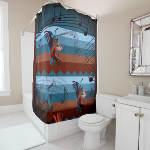 Southwest Kokopelli Music 2 Shower Curtain