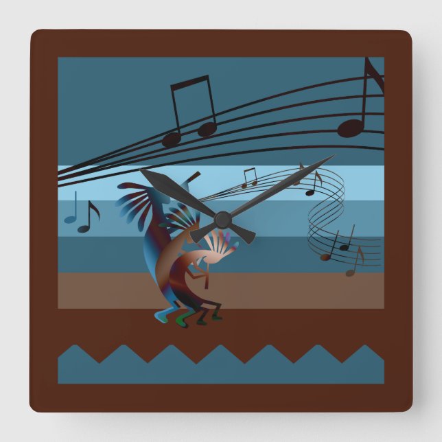 Southwest Kokopelli Music Clock (Front)