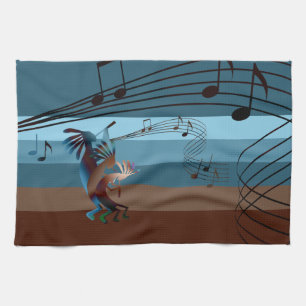 Southwest Kokopelli Music Kitchen Towel